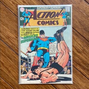 Vintage 1969 Action Comics #372 Superman and Supergirl Comic Book